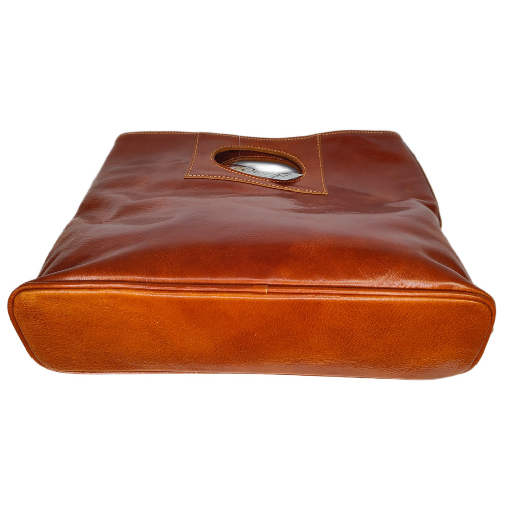 Charlie Leather Clarissa Cognac/Tan/Brown Medium Shoulder Bag/Handle Bag -NWT - Picture 5 of 12